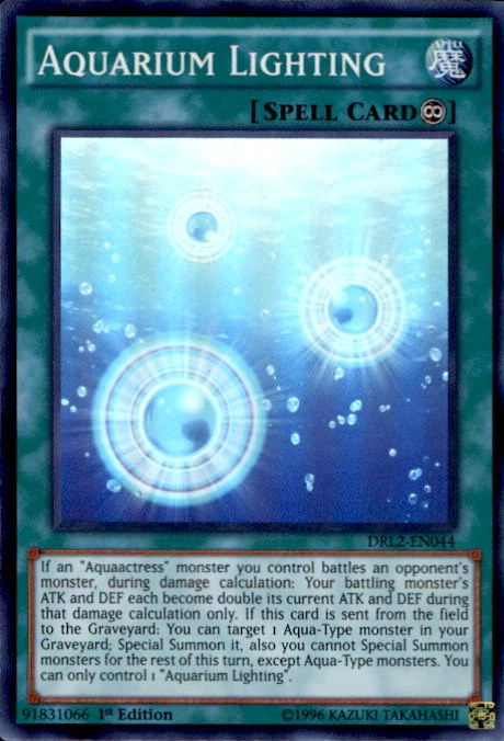 1st Ed Aquarium Lighting Super Rare DRL2-EN044 Yugioh
