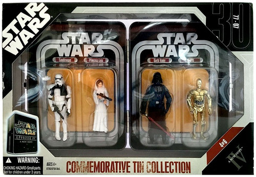 Star Wars A New Hope Commemorative Tin Collection Sandtrooper, Princess  Leia, Darth Vader & C-3PO Exclusive Action Figure 4-Pack #4 of 6