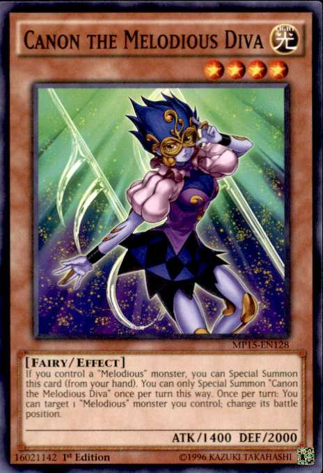 Yu-Gi-Oh! Carta Tamtam The Melodious Diva - MP16-EN055 - 1st Edition Common, Mega Pack 2016
