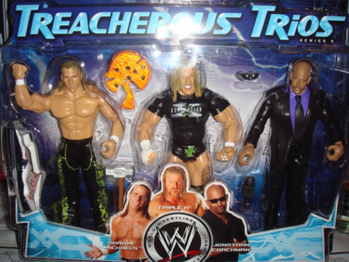 WWE Wrestling Treacherous Trios Triple H, Shawn Michaels, Jonathan