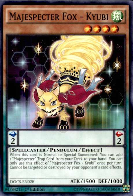 YuGiOh Dimension of Chaos Single Card Common Majespecter Fox