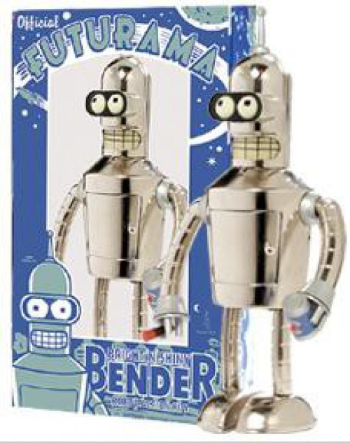 Futurama Bright N Shiny Bender Wind Up Toy Nickel Plate Edition 