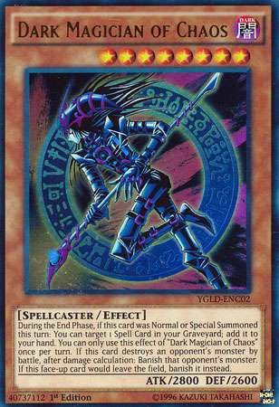 yugioh dark cards Yugis Legendary Decks Single Card Ultra Rare Magician of Chaos YGLD-ENC02 Legendary Dragon Decks UNL Edition Dark Magician of Destruction card