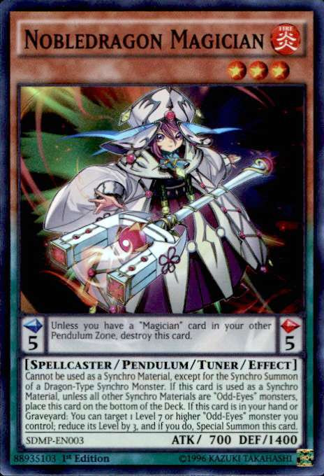 YuGiOh Master of Pendulum Structure Deck Single Card Super Rare Nobledragon  Magician SDMP-EN003 - ToyWiz