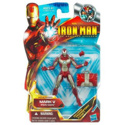 NEW & SEALED BOX - IRON MAN ARMORED AVENGER - MARK V SILVER VORTEX CAR 2010