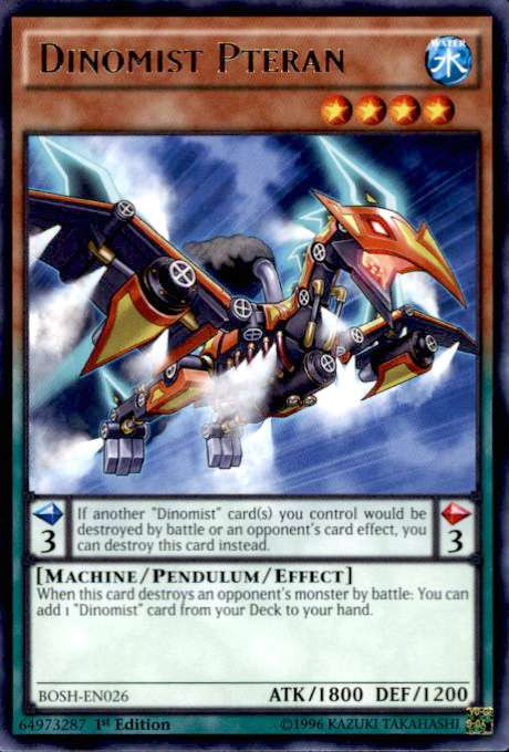 Yu-Gi-Oh! Dinomist Plesios Card - BOSH-EN025 Common - Breakers Of Shadow Unlimited Edition Trading Card Game