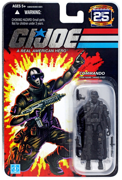 GI Joe 25th Anniversary Wave 5 Snake Eyes 3.75 Action Figure