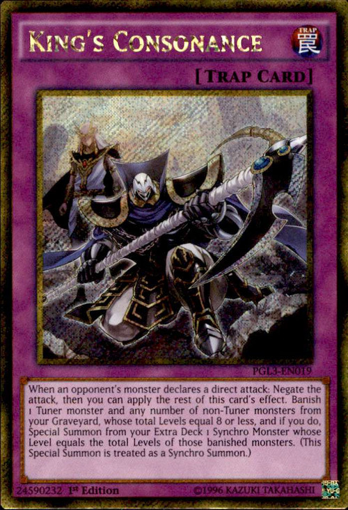 YuGiOh Premium Gold Infinite Gold Single Card Gold Secret Rare Kings  Consonance PGL3-EN019 - ToyWiz