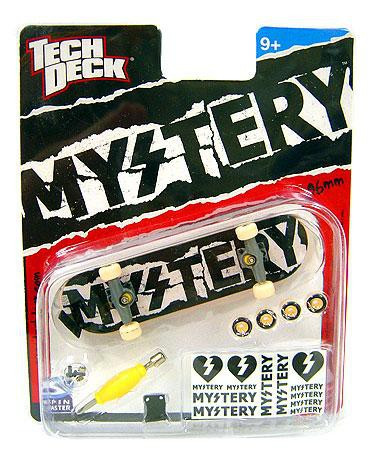 Tech Deck Mystery 96mm Mini Skateboard Black White Ripped Spin Master ...