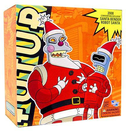 Futurama Santa Bender Robot Santa Exclusive Action Figure 2-Pack