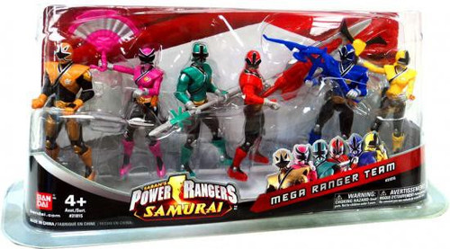 Power Rangers Samurai Mega Ranger Team 4 Action Figure Set Bandai