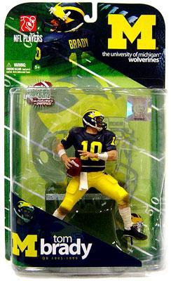 McFarlane TOM BRADY Michigan Wolverines NCAA College Figure Patriots  Buccaneers