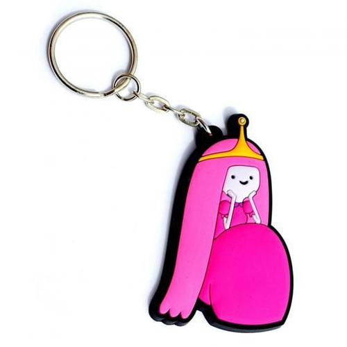 Porte-clés Adventure Time Princesse Bubblegum En Caoutchouc - Neuf Avec étiquettes