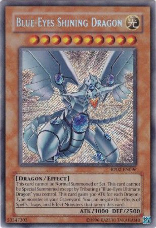 YuGiOh Retro Pack 2 Single Card Secret Rare Blue-Eyes Shining
