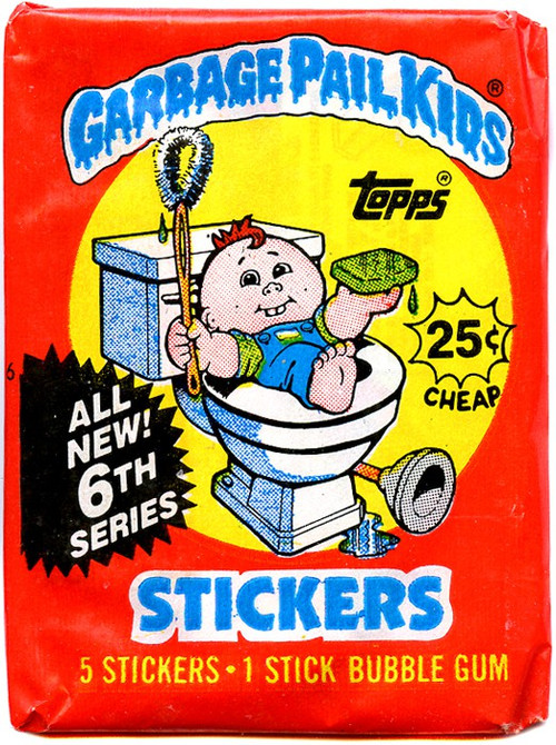 Garbage Pail Kids Topps All New 6th Series Trading Card Sticker Pack 5 ...