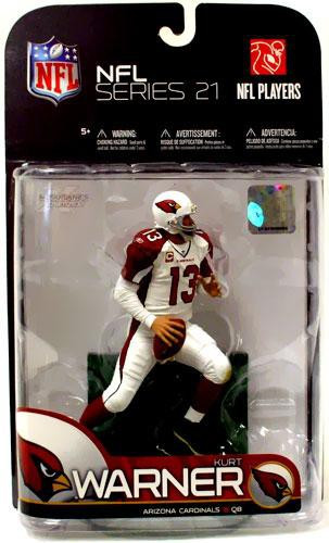 McFarlane Toys NFL Sports Picks Series 1 Action Figure Kurt Warner (St. Louis Rams) White Jersey Dirty Variant