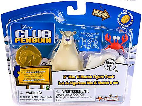 Club Penguin Mix N Match Series 8 Herbert P. Bear Esquire Klutzy the Crab  Mini Figure Set Jakks Pacific - ToyWiz