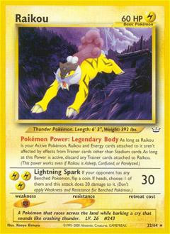Pokemon Neo Revelation Single Card Rare Raikou 22 - ToyWiz