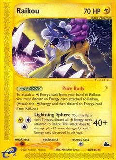 Pokemon Skyridge Single Card Rare Raikou 28 - ToyWiz