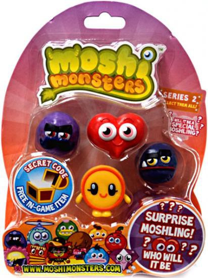 ゲームキャラクター Moshow Toys Moshi Monsters Moshlings Moshlings Series 2 Mini Figure 5-Pack