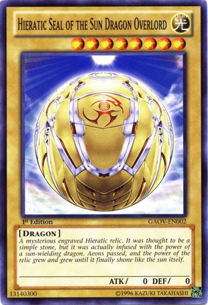 Yu-Gi-Oh! Karte Hieratic Seal Of Reflection – Super Rare, 1st Edition, Galactic Overlord