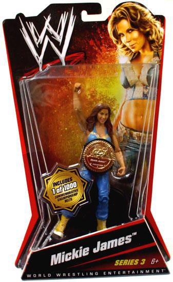 WWE Wrestling Series 3 Mickie James Action Figure With Belt Mattel 