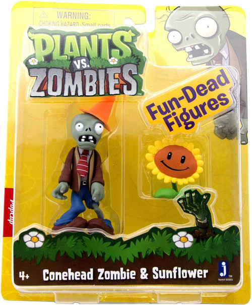 Plants vs. Zombies Conehead Zombie Sunflower 3 Figure 2