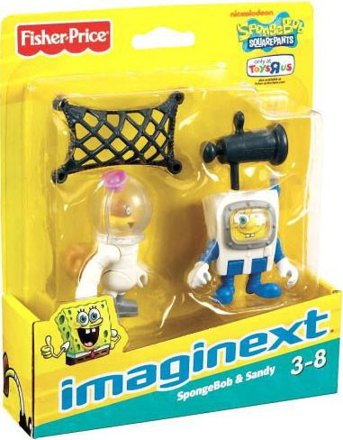 Figurines Imaginext Spongebob & Sandy - X4077 - Fischer Price - Neuves