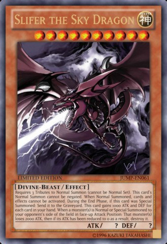 YuGiOh Shonen Jump Single Card Ultra Rare Slifer the Sky Dragon