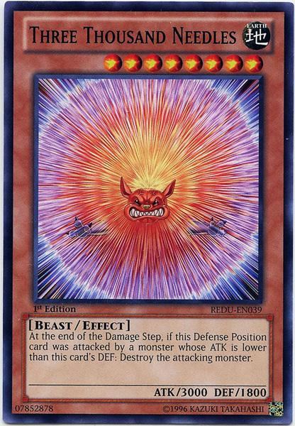 Yu-Gi-Oh! Karte Dreitausend Nadeln (REDU-EN039) - Common Unlimited Edition Aus Rückkehr Des Duellanten