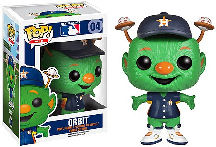 HOUSTON ASTROS Mascot ORBIT 5 Squeeze Popper MLB Baseball Figure With 4  Balls