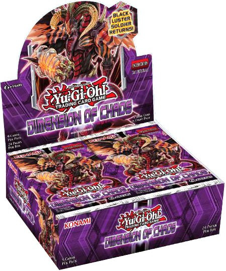 yugioh dimension of chaos booster box 1st Edition Invasion Sealed 24 Packs The Pokcave Featuring Yami Yugi on pack and display artwork Yu-Gi-Oh! TCG Chaos Origins