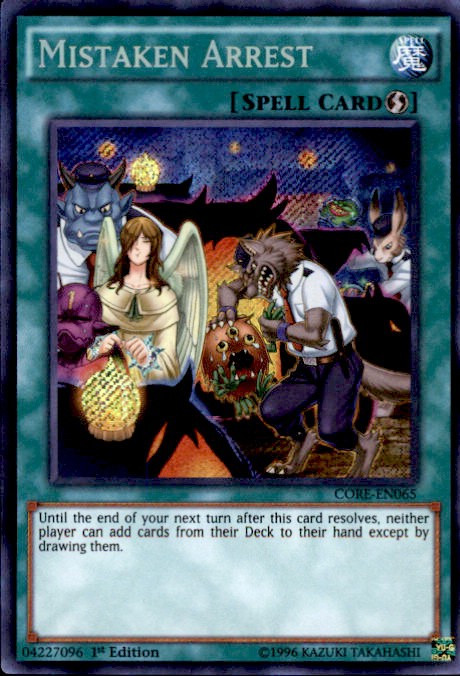 YuGiOh Clash of Rebellions Single Card Secret Rare Mistaken Arrest  CORE-EN065 - ToyWiz