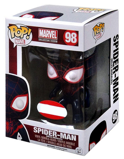 Funko Marvel Spider-Man POP Marvel Spider-Man Exclusive Vinyl Figure 98  Miles Morales - ToyWiz