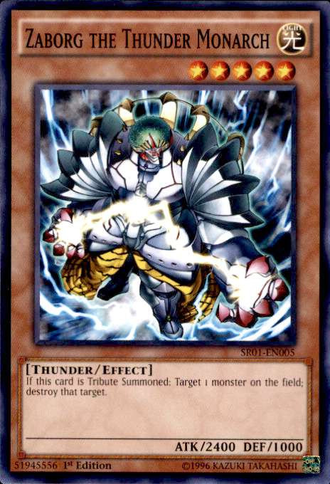 YuGiOh Emperor of Darkness Structure Deck Single Card Common Zaborg the  Thunder Monarch SR01-EN005 - ToyWiz
