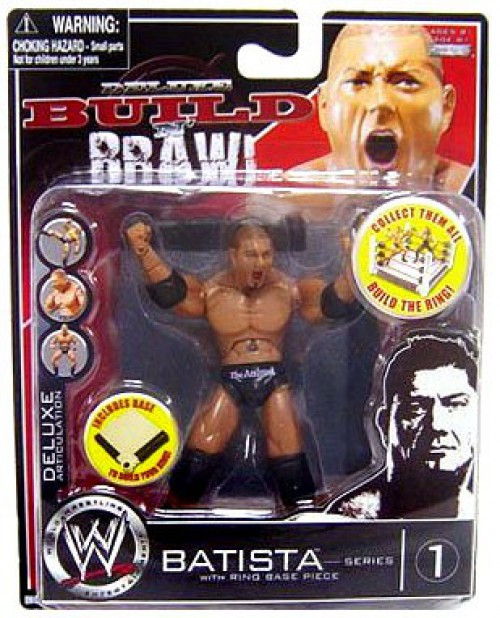 WWE Wrestling Build N Brawl Series 1 Batista 4 Action Figure Jakks ...