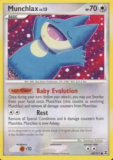 Pokemon Platinum Rising Rivals Common Munchlax 69 - 