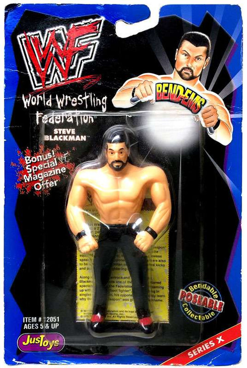 WWE Wrestling WWF Bend-Ems Series 10 Steve Blackman Rubber