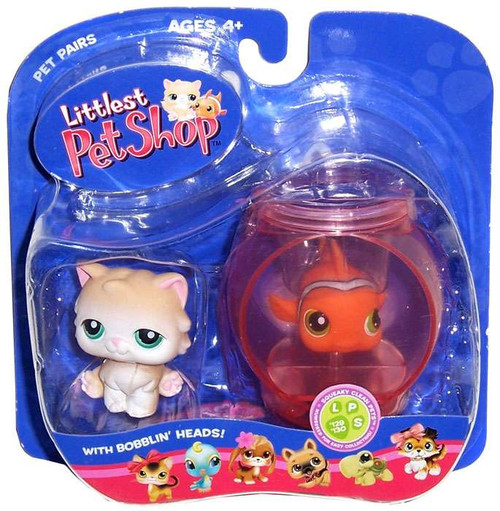 Littlest Pet Shop Pet Pairs Cat Clown Fish Figure 2-Pack Hasbro