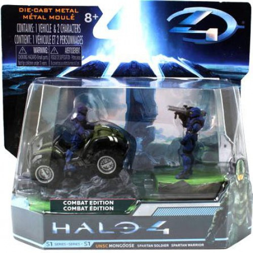 Halo 4 S-1 Series UNSC Mongoose with Blue Spartan Soldier Warrior