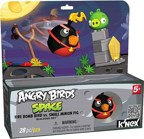 KNEX Angry Birds Fire Bomb Bird vs. Small Minion Pig Set 72432