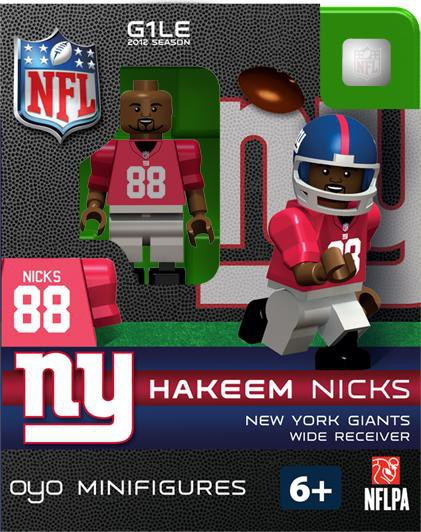 NFL New York Giants NFL Generation 1 2012 Season Hakeem Nicks Minifigure  OYO - ToyWiz