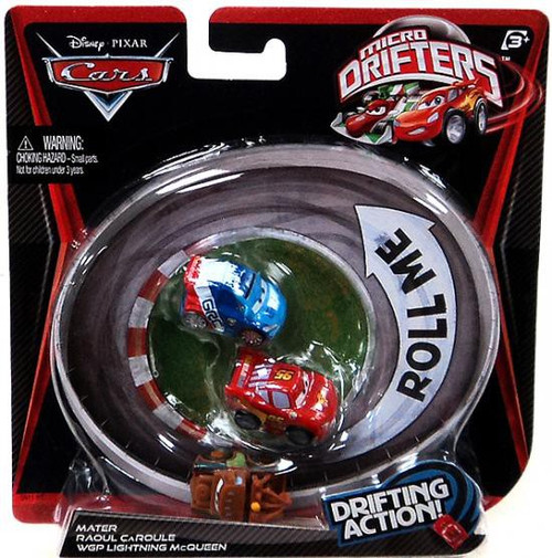 Disney Pixar Cars Micro Drifters Mater, Raoul Caroule WGP