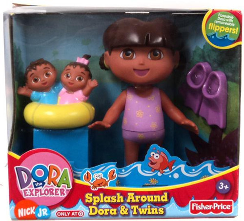 Fisher Price Dora the Explorer Splash Around Dora Twins Doll Set - ToyWiz