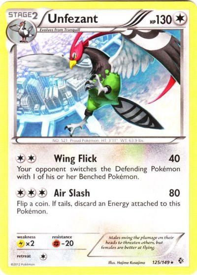 unfezant stage 2 pokemon card value Rebel Clash 145/192 30 Retreat Cost Unfezant (80) - XY -