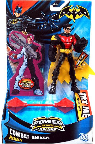 Batman Power Attack Deluxe Robin Action Figure Combat Smash Mattel