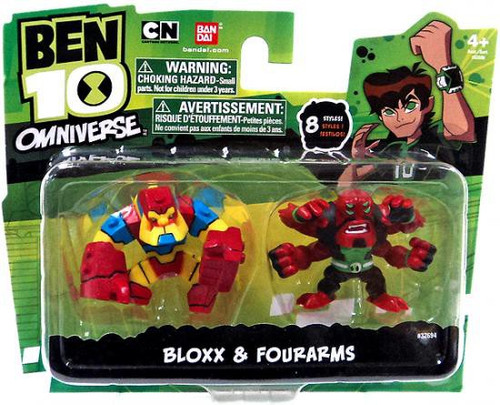 Ben 10 Omniverse Bloxx Four Arms 2 Mini Figure 2-Pack Bandai
