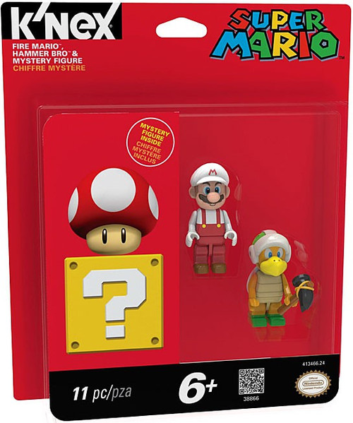 KNEX Super Mario Hammer Bros, Fire Mario Mystery Figure 3-Pack
