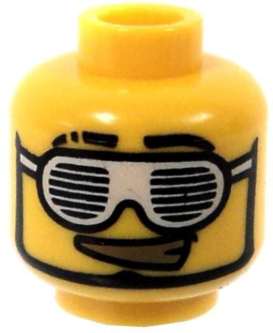 Lego Lego Minifigure Parts Gold Teeth White Slotted Sunglasses Minifigure Head Yellow Loose Toywiz - gold teeth roblox