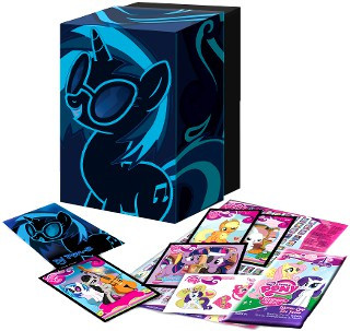 dj pon 3 card sleeves MLP 3 with neon graphics and a faux aqua cami underneath My Little Pony Friendship is